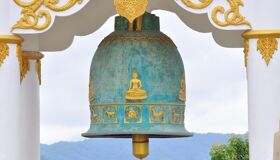 Golden Bell in the Temple Thailand